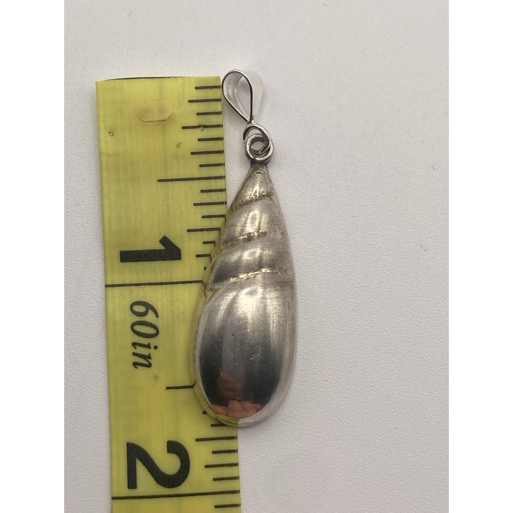 Sterling Silver 925 Mexico Stylized Teardrop Pendant